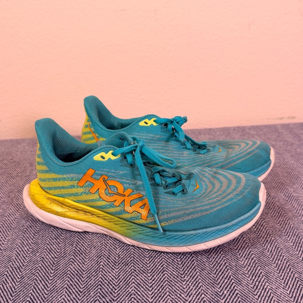HOKA One One - Mach 5  Teal and YellowSneakers